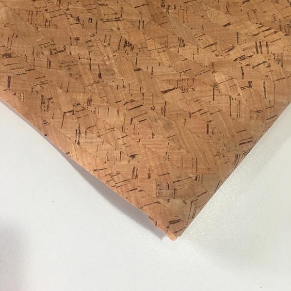 Non Woven Cork Leather Fabric Durable Contemporary Printed Natural Color