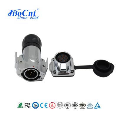 Industrial Circular Connectors Power Signal Square Flange Male Female Socket 5A For Wire Connection