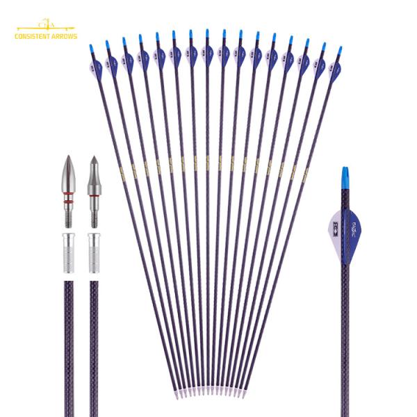 ID.245 ((6.2MM) 3K FIBRA DE TECA SPINHA 250/300/350/400/500/600 32.003-.001 STRAIGHTNESS HUNTING/TARGET Arrow de caça