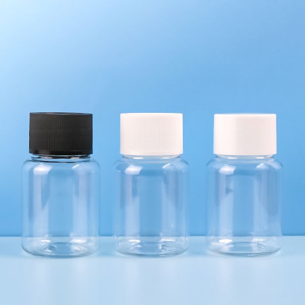 Transparent PET Cosmetic Sample Bottle with Screw Cap Seal in Customizable Sizes for Mini Cosmetic Containers