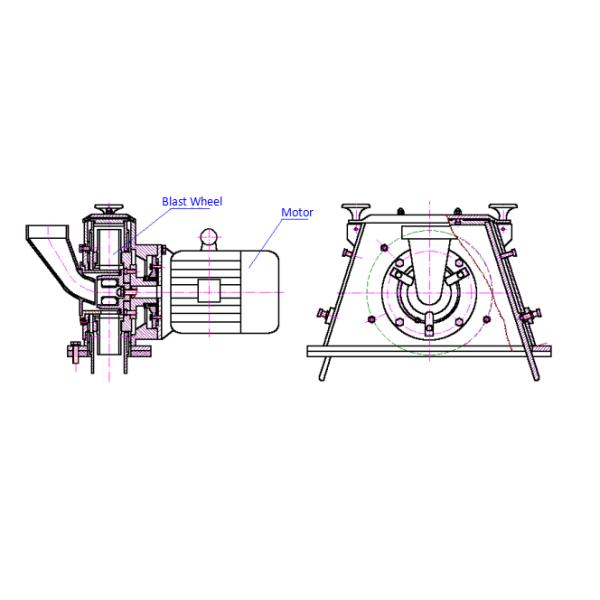 High Chromium Blasting Machine Parts , Wear Resistant 11kw Blast Wheel Parts
