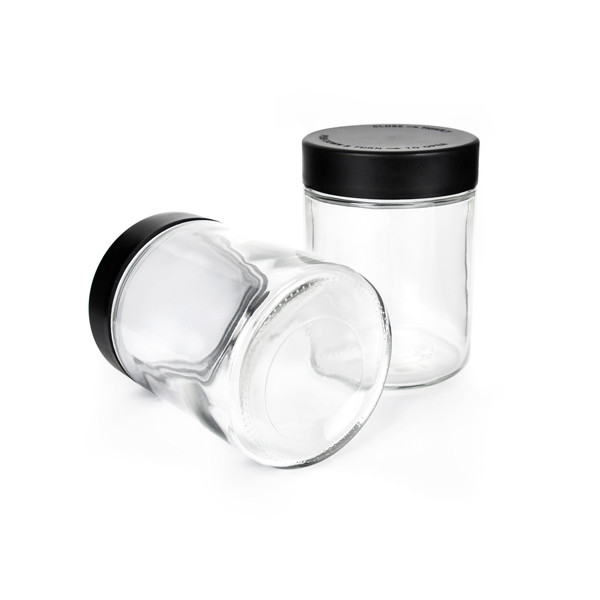 18oz Glass Child Resistant Jars With Wide Mouth Glass Candle Jar 18oz Smooth Flower Jar