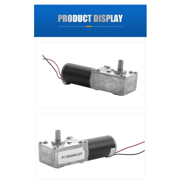 DC 12V24V 100Kg High-torque Worm Reducer Geared Motor