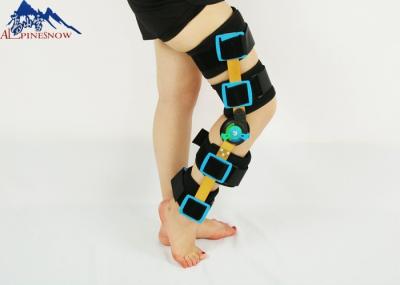 Les produits orthopédiques noirs réglables matériels médicaux d'accolades de genou d'arrêtoir de SBR se sont articulés