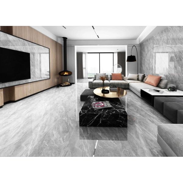 Entire Body Grey Stone Look Porcelain Tile 750x1500mm WY71503 For Living Room