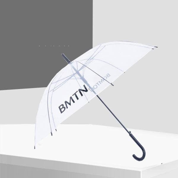 Transparent PVC Color Straight Rod Umbrella Three-Folding Design for All in 1 Function