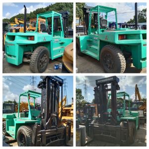 High Capacity Used Mitsubishi 15 Ton Diesel Forklift FD150 15000kg Load Heavy