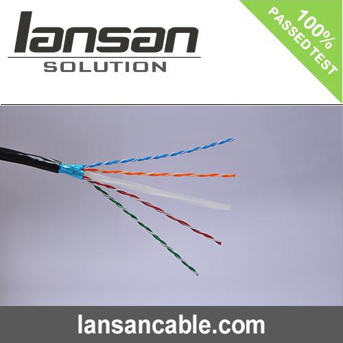 1000VDC Cat5e LANケーブルのHDPEは紀元前にポリ塩化ビニールFTP自動支払機155Mbpsに金属をかぶせる