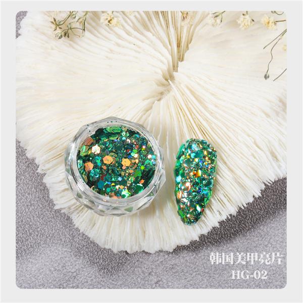 MSDS Certified Chunky Glitter Sequins for Nail Art Decoration in Pink Color Bulk