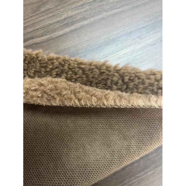 Artificial Soft Plush Faux Fur Sherpa Teddy Fabric with Front Material 100% Polyester