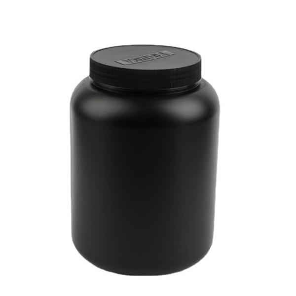Large Capacity HDPE Black Empty Protein Powder Tubs 4500ml Sports Nutrition Bottle