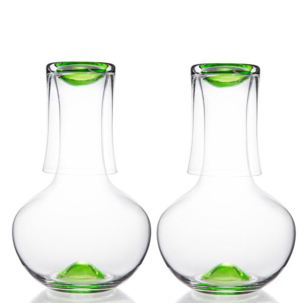 China Wholesale Colored Decorative Glass Water Carafe Tableware Set