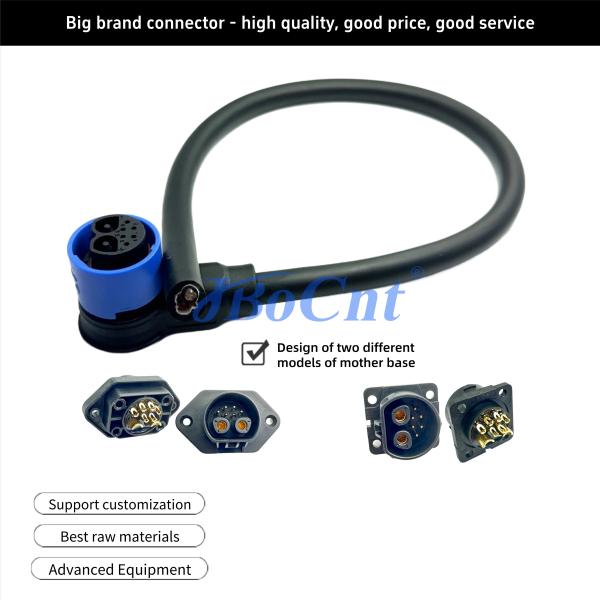 IP67 Waterproof Plug Connector DM30 2+6 Pin Male Female Cable Panel Mount Male Cable Assembly