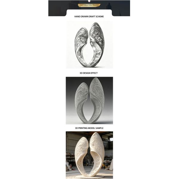 Large Outdoor Stainless Steel Sculpture Lighting Sculpture