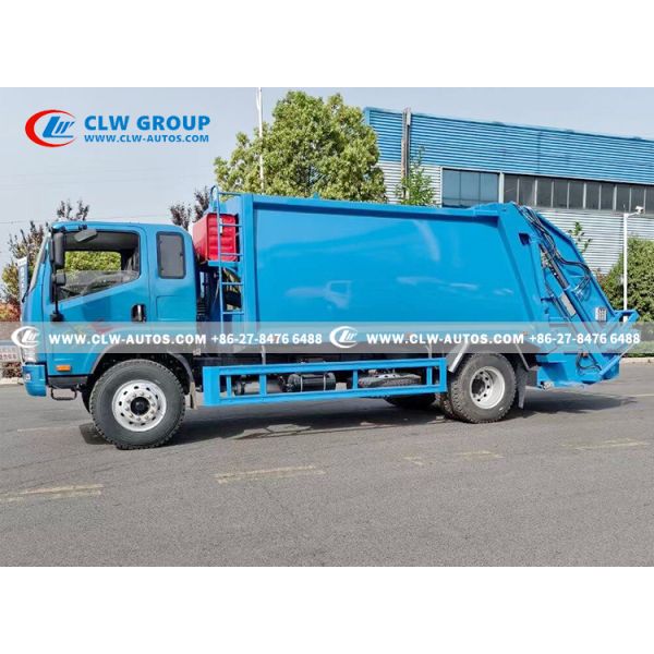 FAW 4x2 14m³ Compactor Garbage Truck – Rear-Loading Waste Compactor with Q345 Steel Body & PLC Hydraulic Control