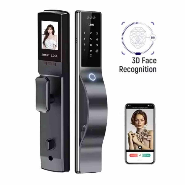 3D顔認識ドアロックセキュリティ指紋パスワードドアロック