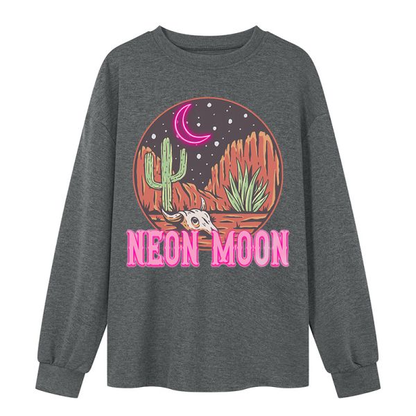 Custom Logo Women's Pullover Sweatshirt with Round Neck for Fall/Winter Season