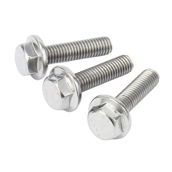 304 Stainless Steel Flange Round Head Bolt M5-m42 Hexagon Flange Bolt