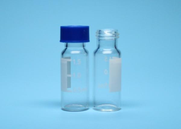 1.5ml Transparent Chromatographic Screw Top Glass Bottle With Plastic Caps