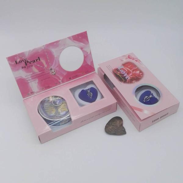 DIY Freshwater Pearl Jewelry Gift Love Pearl Necklace Set Oyster Drop Pendant Prefect Gifts