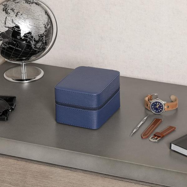 ROTHWELL 5 Watch Travel Case Storage Organizer for 5 Watches | Tough Portable Protection w/Zipper Fits All Wristwatches