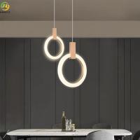 Luz nórdica de madeira do pendente do diodo emissor de luz para o hotel da sala de exposições interno