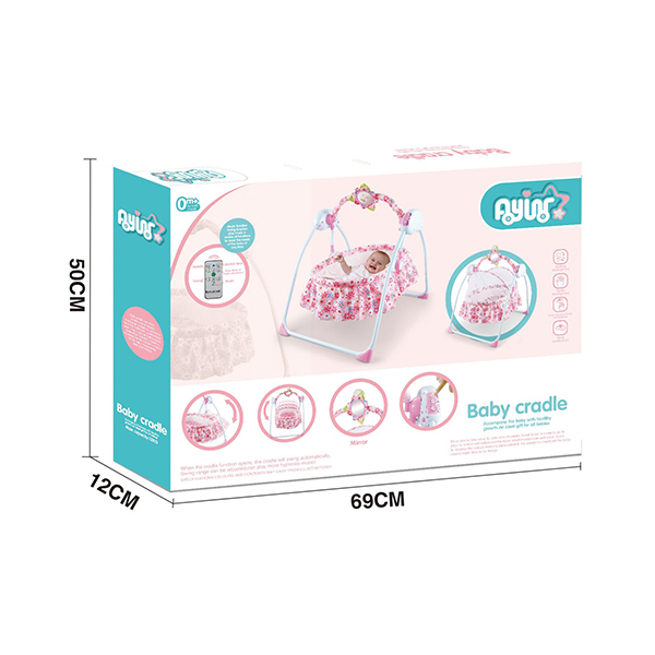 W / Music 3 Speed Swing Children's Play Toys / Remote Control Baby Cradle Bed