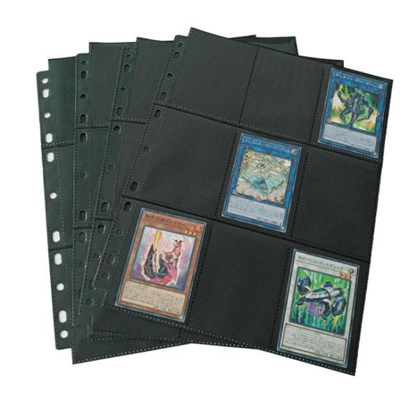 Mtg Tcg 18 Pocket Card Pages Top Loading Black Коллекционная карта Binder Pages
