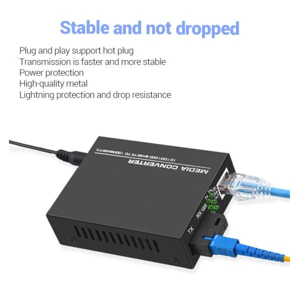 10 Волоконно-оптическое оборудование 310nm 1550nm 10/100M 20km RJ45 SC Connector Optical Wired LAN Media Converter