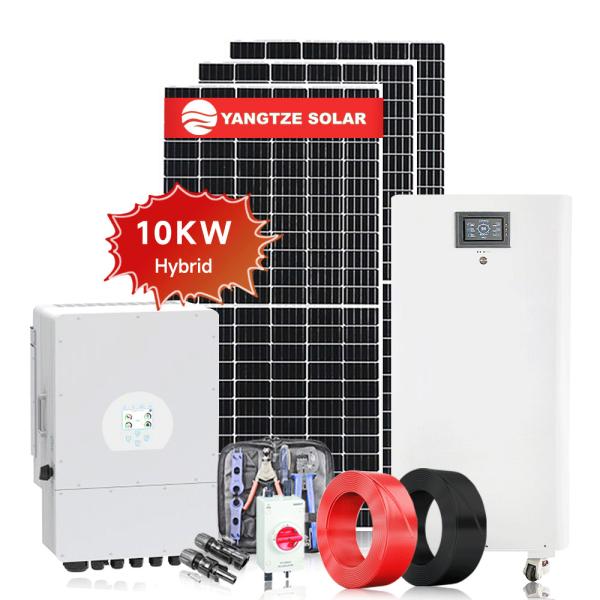 10kw Hybrid Solar System Kit With Lifepo4 Battery IP65 Protection Smart Function