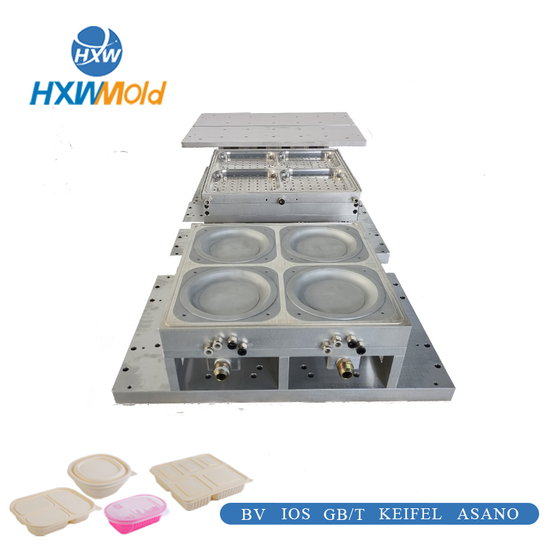 HXWMold Aluminum Thermoforming Mold for Plastic Food Plate Packaging