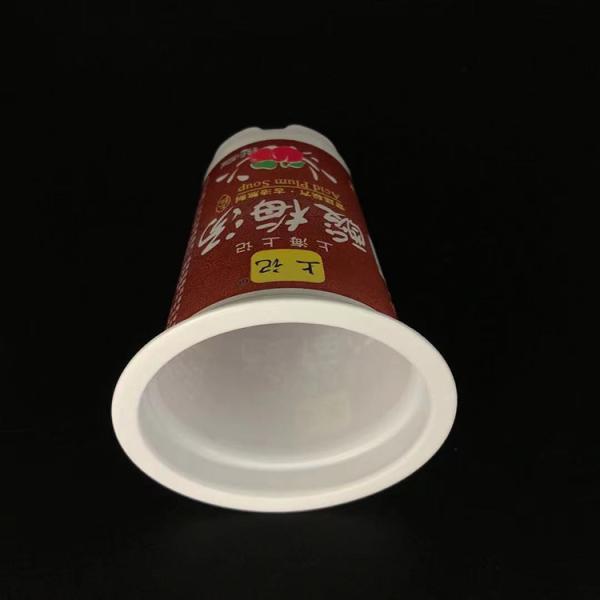 55mm Bottom Plastic Yogurt Cup 350g Sealing Film 12 Oz Ice Cream Cups With Lids