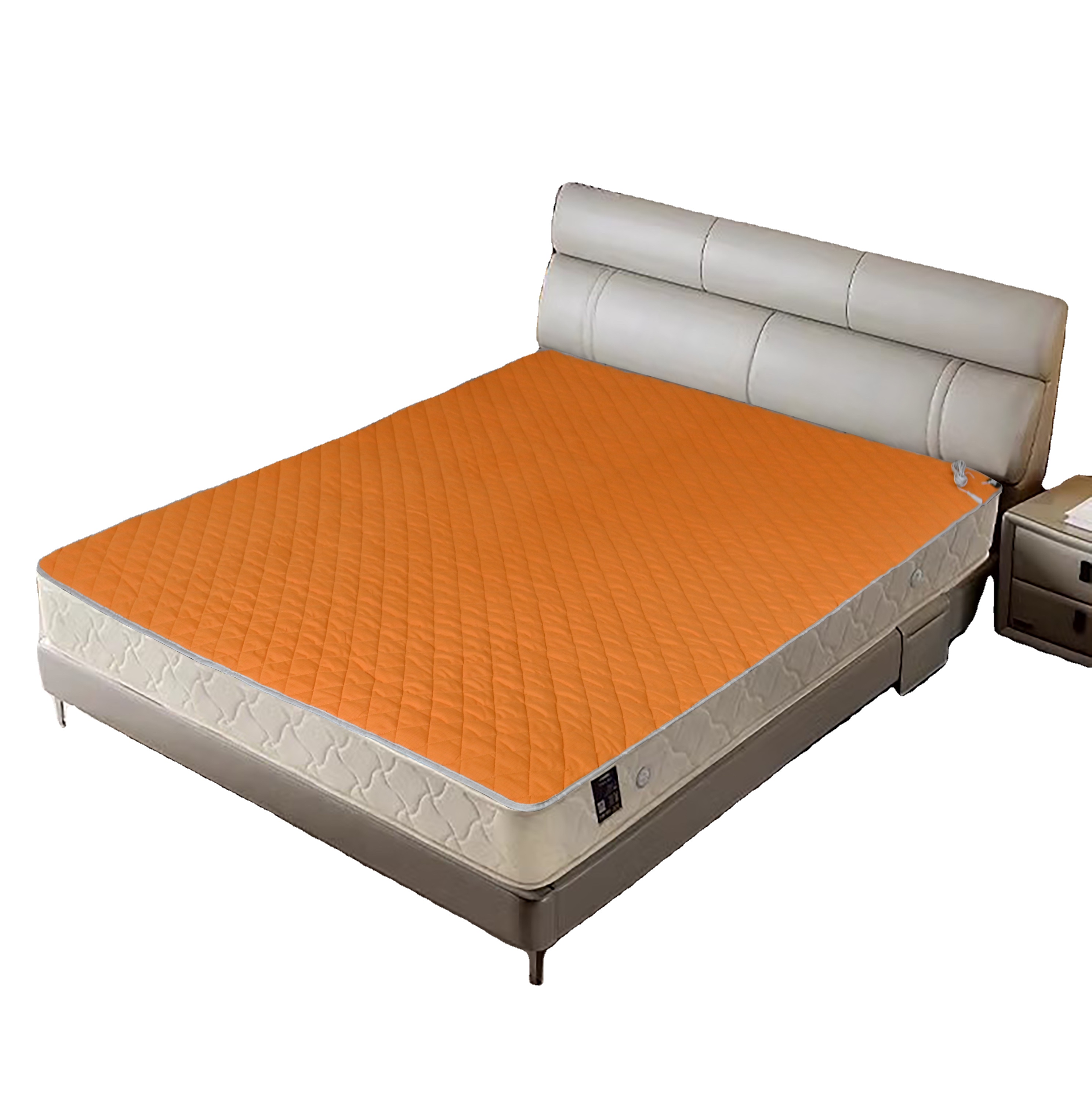 Maxsharer Organic Cotton Grounding Flat Sheet Twin Size Bedding 5% Silver Fiber with Earthing Grounding Cord Safety Product
