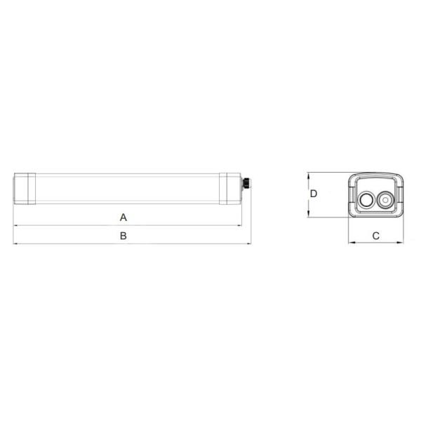 2700K-6500K Tri Proof Light For Warehouse Gymnasiums Education Healthcare Parking Lot