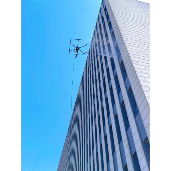 Aerial Cleaning Drones For Cleaning Buildings Equipped With 30L Spray Tank SF-90X-130 Kitefly
