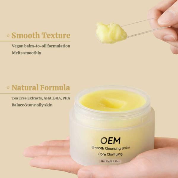 Bálsamo desmaquillante GMPC para ojos, desmaquillante, marca privada, cosméticos naturales