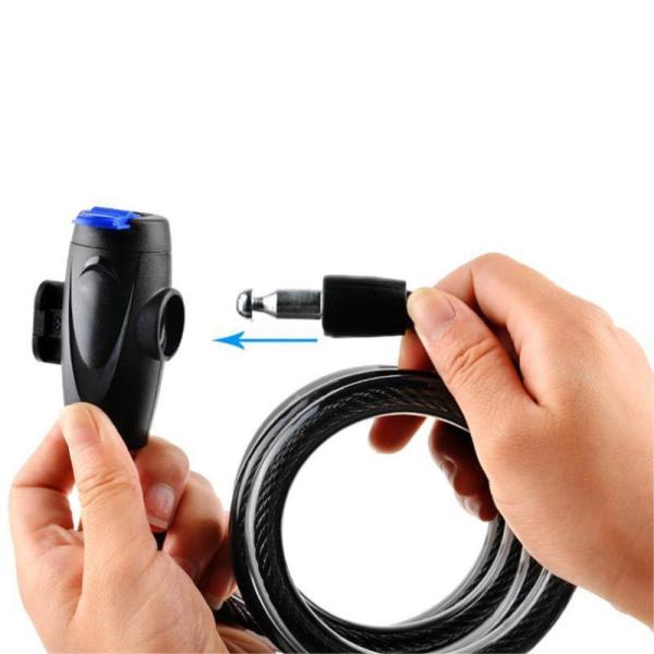 Anti-Theft Bike Security Lock Stainless Steel Cable Coil For Castle Motorcycle Cycle MTB Bike with 2 Key