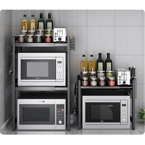 Aluminum Alloy Oven Storage Rack , Two Tier Kitchen Microwave Rack