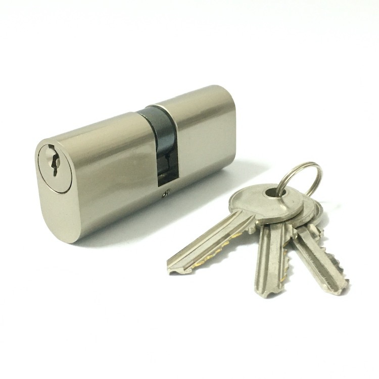 75mm Oval Profile Cylinder Lock Brass Key Lock Cylinders Big