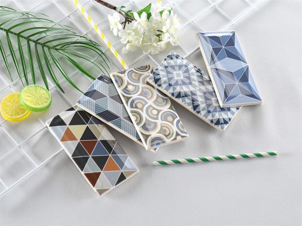 Artistic Bread Tiles,Modern Ceramic Wall Tiles 75x152mm For Wall Design And Dining Room