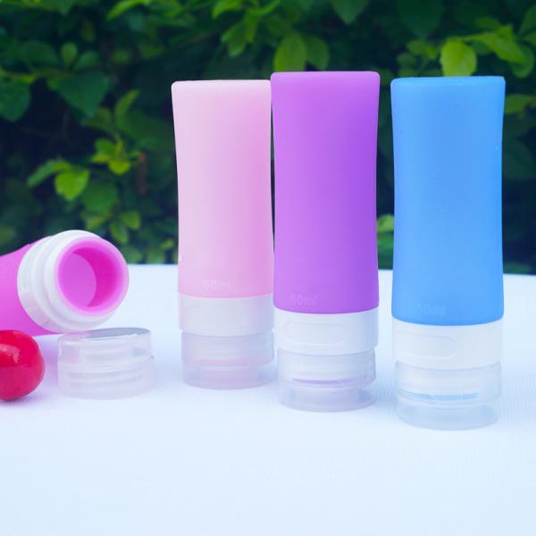 Portable Silicone Cosmetic Container Travel Size Bottles , 80ml