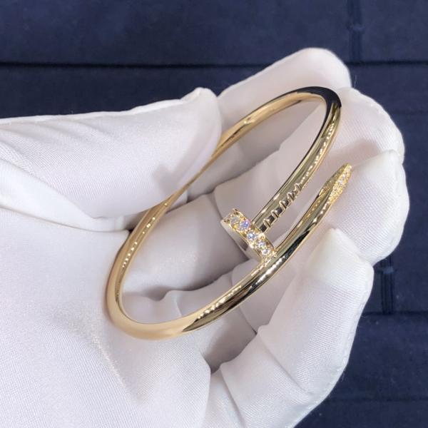 New Fashion Jewelry Bracelet  Pure 18k Gold Cartie Juste Un Clou Bracelet With Natural Real Diamonds