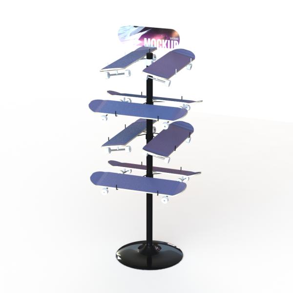 4 couches font de la planche à roulettes des supports d'équipement de sport d'affichage pour glisser le plat