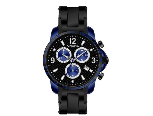 Rubble Strap Multifunction Wrist Watch Alumium Case For Men 45.0mm