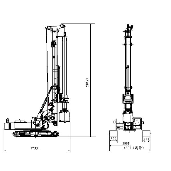 Construction Lifting 190KN Diameter 1800mm Rotary Drilling Rigs