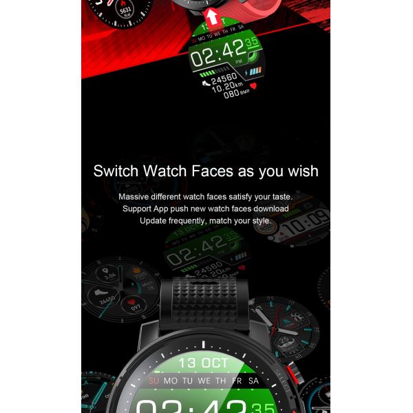 L15 резвится дозор фитнеса отслежывателя IP68 фитнеса водоустойчивый с монитором кислорода