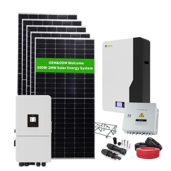 Complete Roof for House Lithium Ion Battery 200ah Solarhome Mono Panel 5kw 6kw 8kw Solar Power System Solution