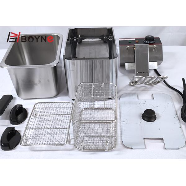 Fried Food 4L Stainless Steel Fryer Restaurant Furnace easy cleaning