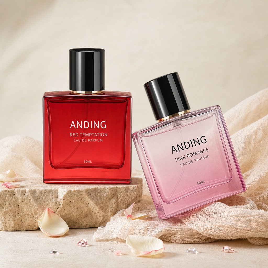 Perfume Bottle 50ml 100ml Square Glass Magnetic Cap Crimp Neck Empty Spray