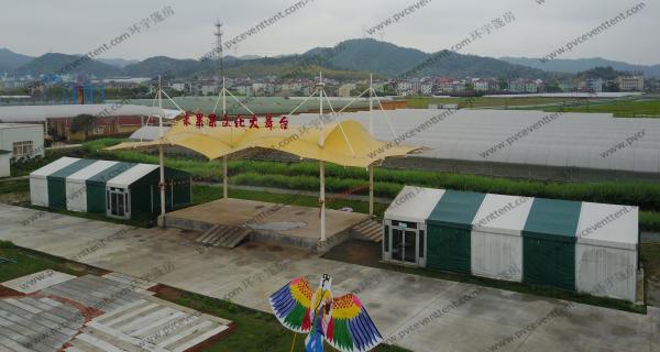10*65M 25*60M White and Green Customized Color Clear Span Tent PVC Roof Cover Outdoor Event Tents for Farm